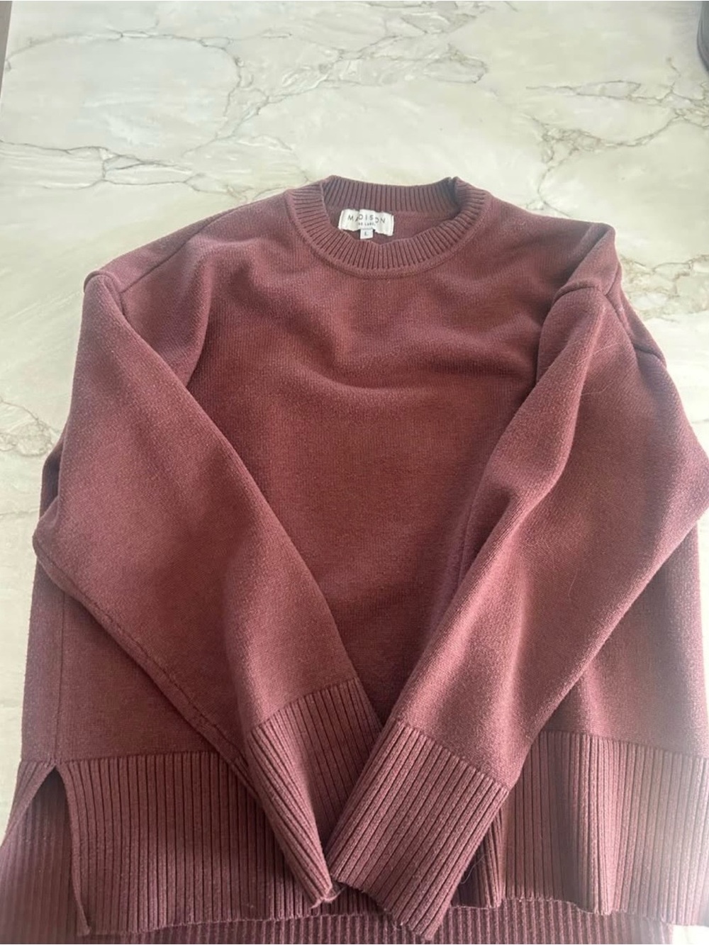 Maroon Crewneck Women’s Sweater